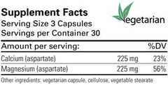 Karuna Cal/Mag Aspartate 1:1 capsules close-up for easy daily dosing