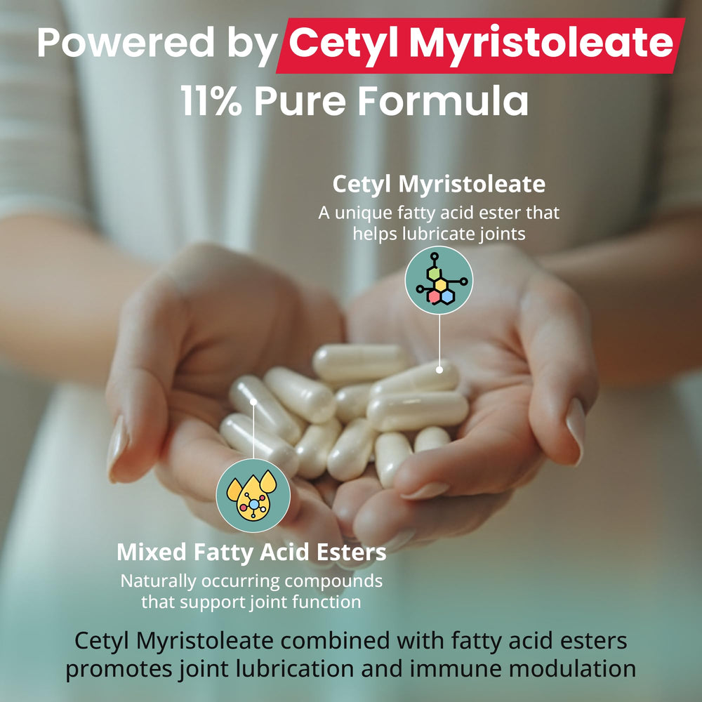 Label details on Karuna Cetyl Myristoleate emphasizing quality and blended esters