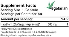 Karuna Hawthorn capsules closeup highlighting vegan capsules for heart support