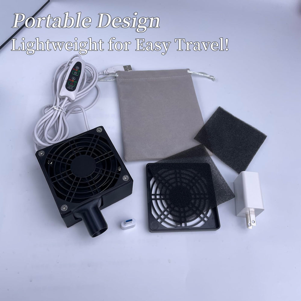 KasaRacks hose dryer powered by USB, suitable for power banks and travel