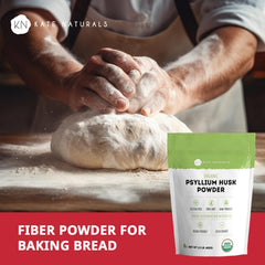 Kate Naturals psyllium husk powder for gluten-free keto baking adds moisture