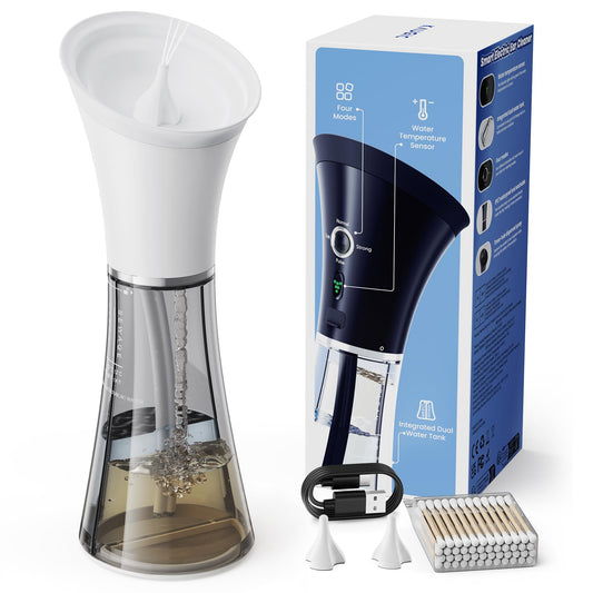 KAUGIC ear wax remover with one-piece tank for easy integrated cleaning.