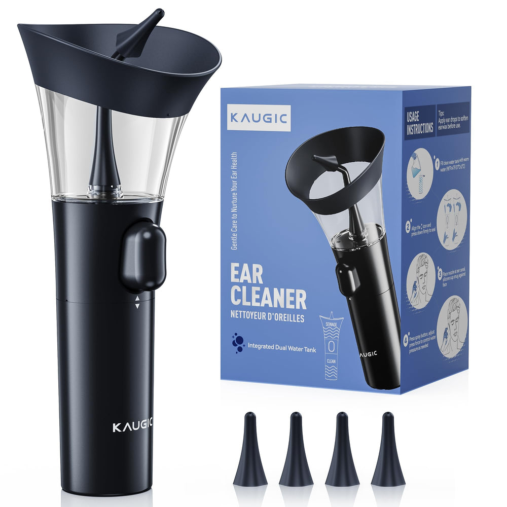 KAUGIC manual ear wax cleaner held in hand for easy everyday use.