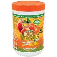 Kaxilu Beyond Tangy Tangerine 2.0 Citrus Peach Fusion label highlights organic nutrients for daily vitality.