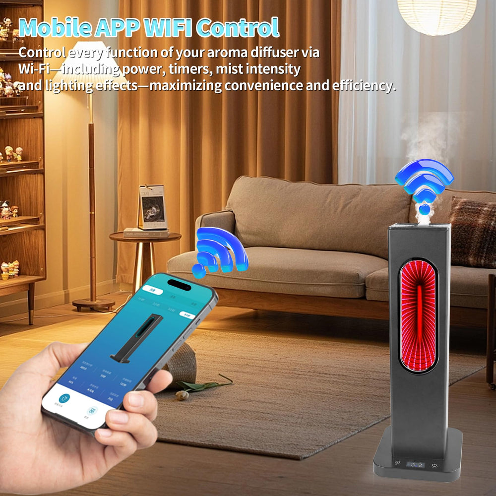 KCKJ waterless diffuser 10000mAh battery enables cordless use.