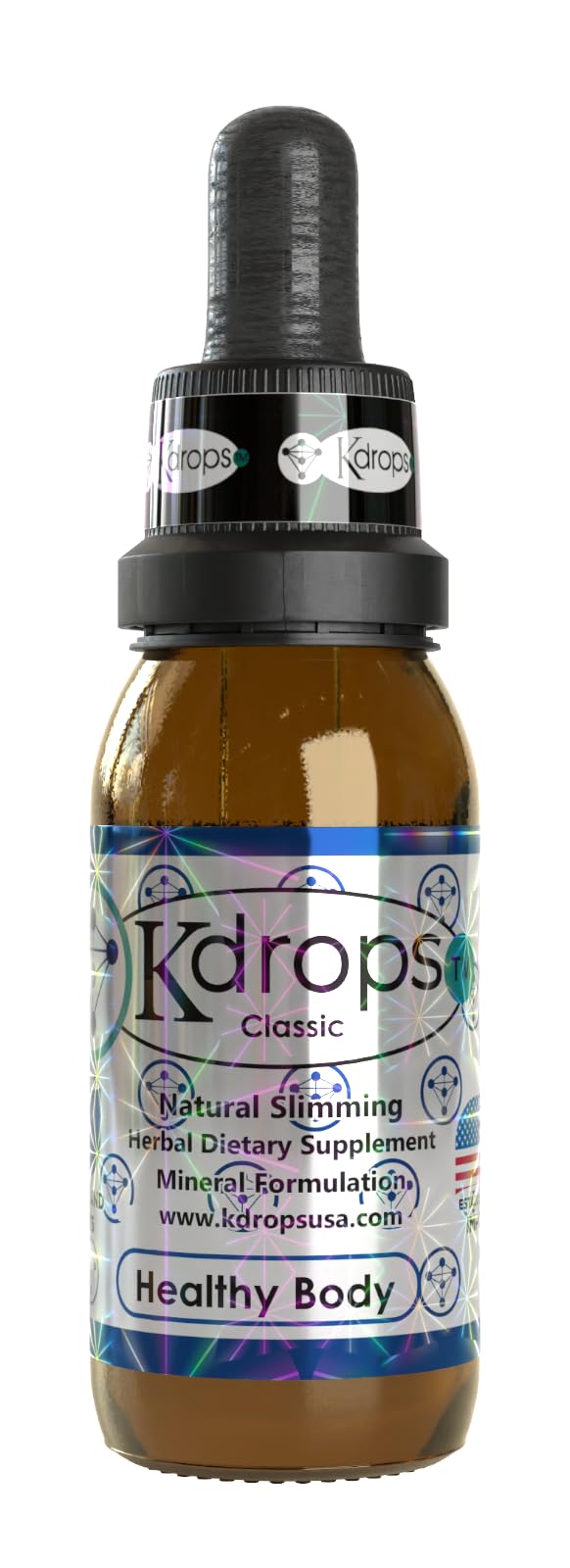KDrops Classic bottle and dropper for daily wellness support.