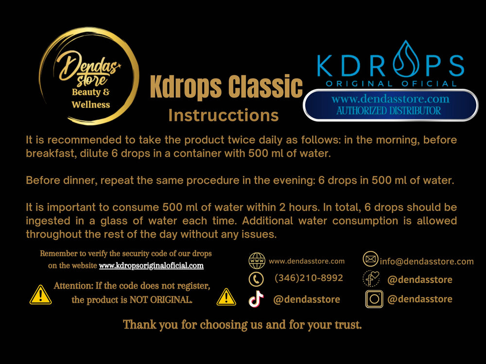 KDrops Classic packaging box highlighting natural herbal formula.
