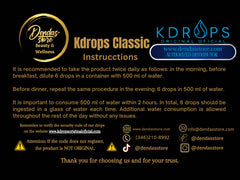 KDrops Classic packaging box highlighting natural herbal formula.