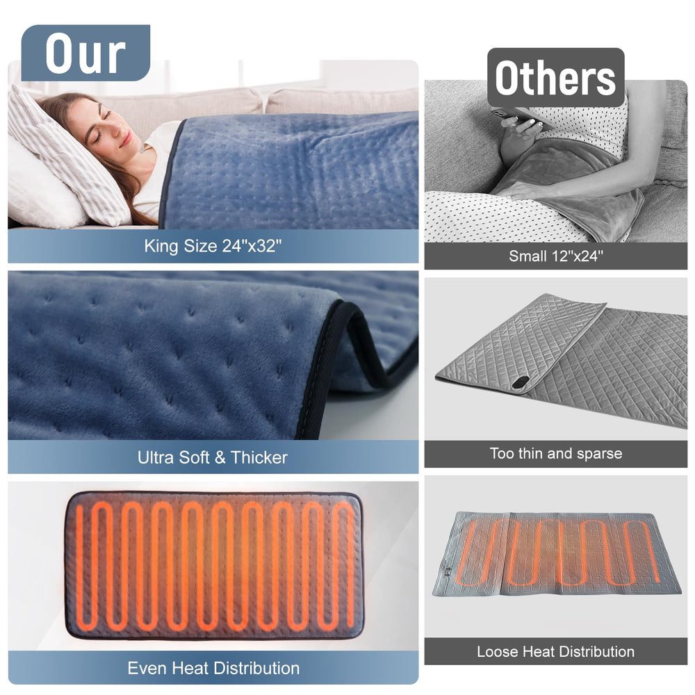 Kdti heating pad auto-off enhances safety with timed shutoff