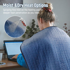 Kdti heating pad soft microfiber fabric feels skin friendly