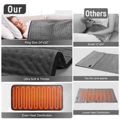 Kdti heating pad with moist heat deepens warmth for persistent soreness.