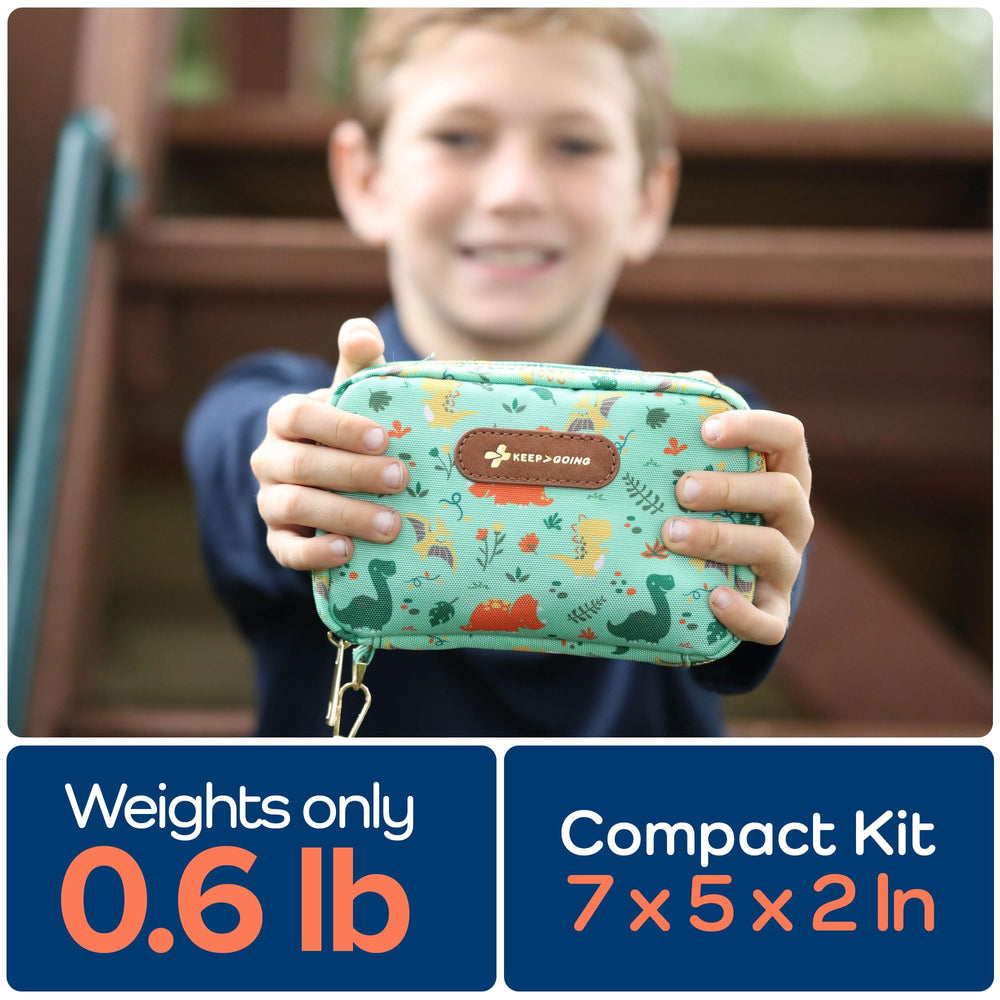KeepGoing compact first aid kit travel size for bags.