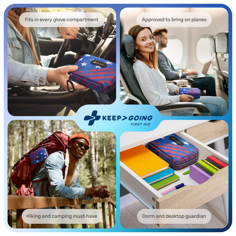 KeepGoing family-friendly first aid kit supports everyday safety and preparedness.
