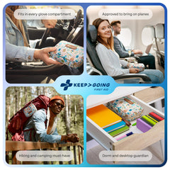 KeepGoing first aid guide included for quick reference.