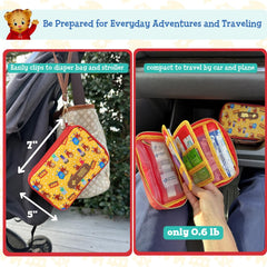 KEEP>GOING stain-resistant case protects essential first aid supplies.