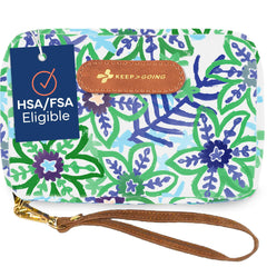 KeepGoing travel first aid kit for kids in a compact case, ideal for on-the-go protection.