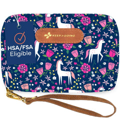 KEEP>GOING KeepGoing travel first aid kit for kids open case with 130 pieces for quick care