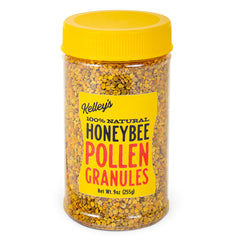 Kelley’s Bee Pollen jar front with GO TEXAN certification for trust