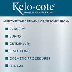 Applying KELO-COTE scar gel on skin to help soften raised scars.