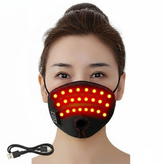 Keneo Rechargeable Red Light Nasal Mask front view for targeted comfort.