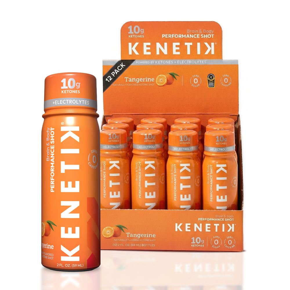 Kenetik caffeine-free focus shot bottle with Tangerine flavor for calm focus