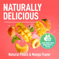 Keppi Electrolytes Peach Mango with scoop ready for quick mixing