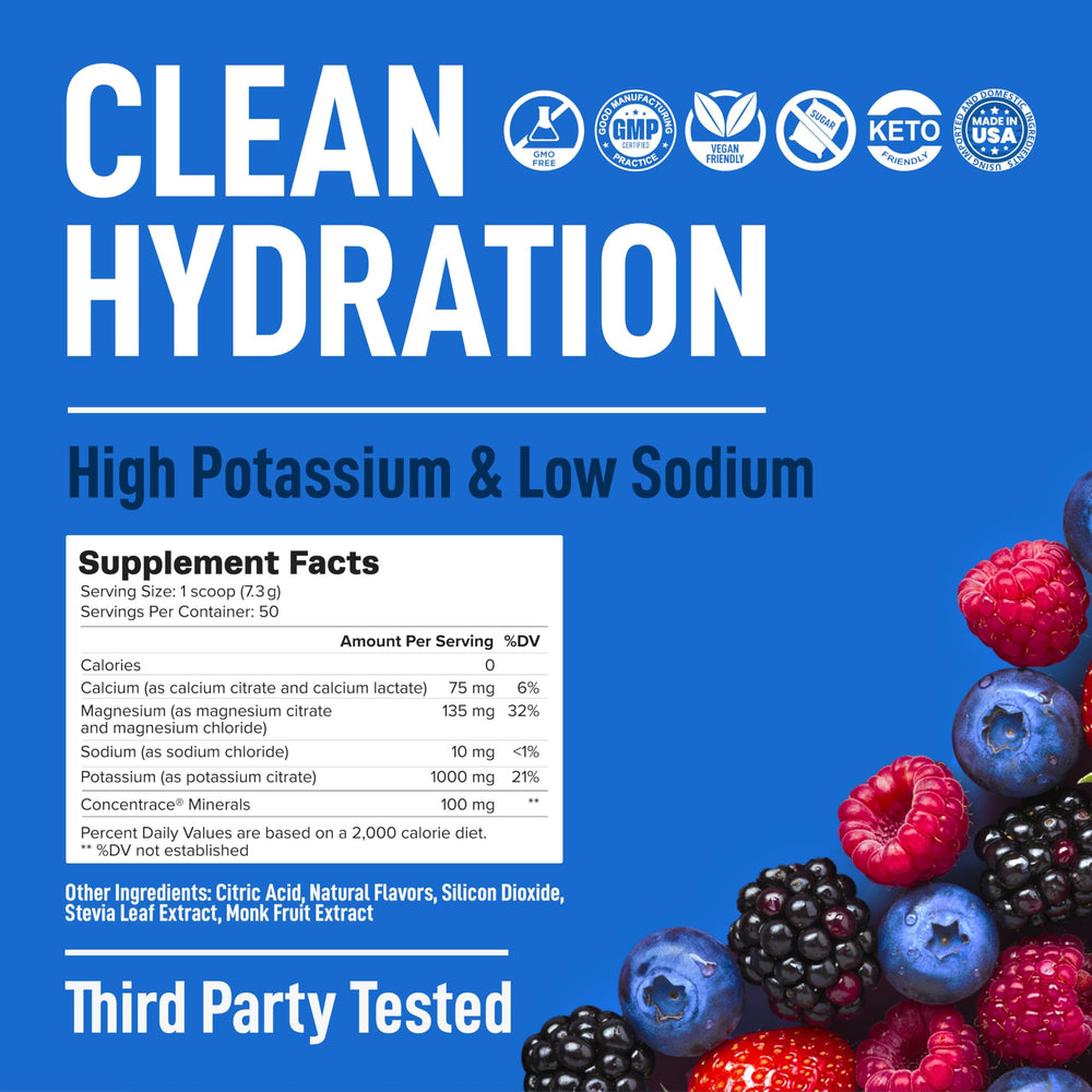 Keppi scoop measuring powder for quick, clean hydration.