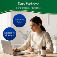 Kerala Ayurveda Brahmi Pearls bottle in hand suggesting on-the-go focus