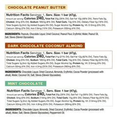 Keto Bars Original Pack Flavor Sampler, try three keto flavors.