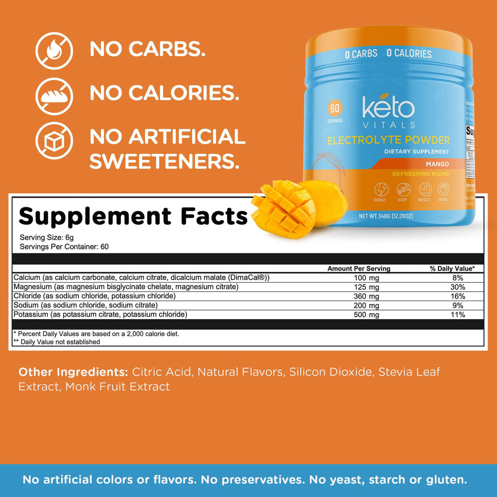 Keto Vitals electrolytes powder scoop prepared for a precise serving.