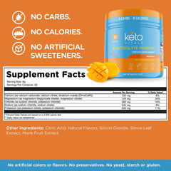 Keto Vitals electrolytes powder scoop prepared for a precise serving.