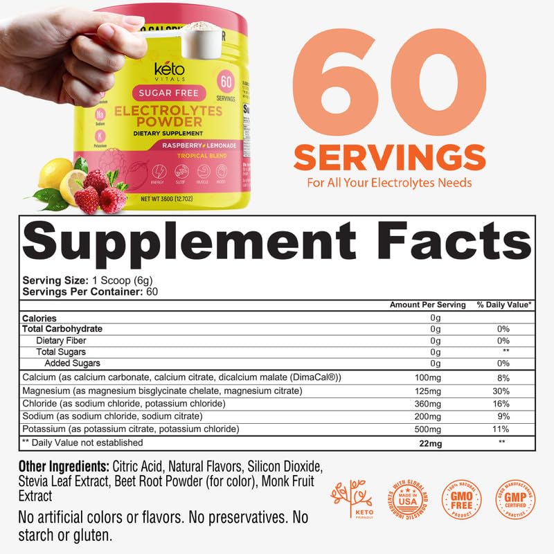 Keto Vitals powder scoop and jar ready to measure hydration
