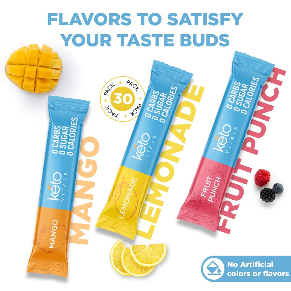 Keto Vitals packets in travel case for easy on-the-go hydration.