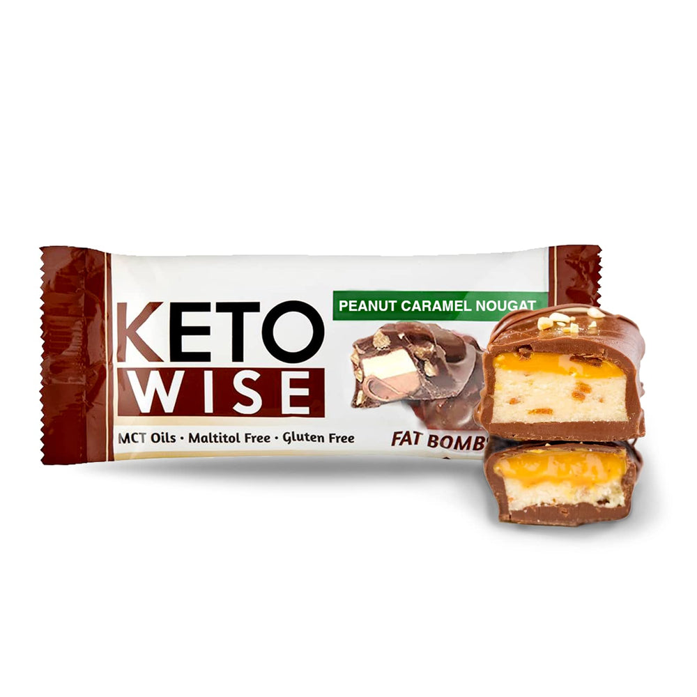 Keto Wise Fat Bombs two-piece packaging, portion-controlled snack for keto days.