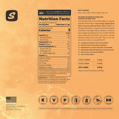Keto Chow SALTT zesty orange label with gluten-free claim
