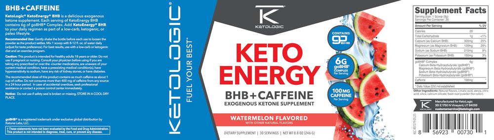 Ketologic KetoEnergy watermelon shake as a tasty energizing option