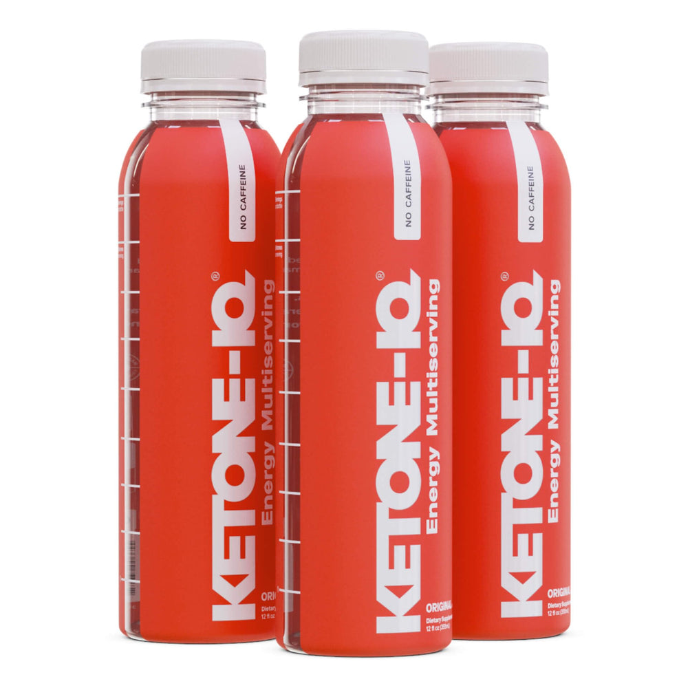 Ketone-IQ No Caffeine bottle front for clean energy on the go