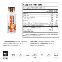 Ketone-IQ shot pouring into glass for quick energy