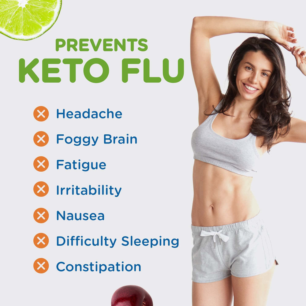 Keto Vitals Electrolytes bottle on the kitchen counter promoting daily intake
