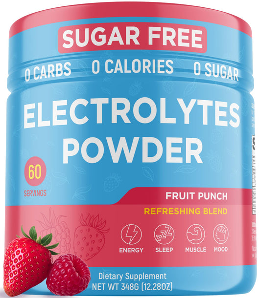 Keto Vitals Electrolytes powder tub front shows keto-friendly hydration support.