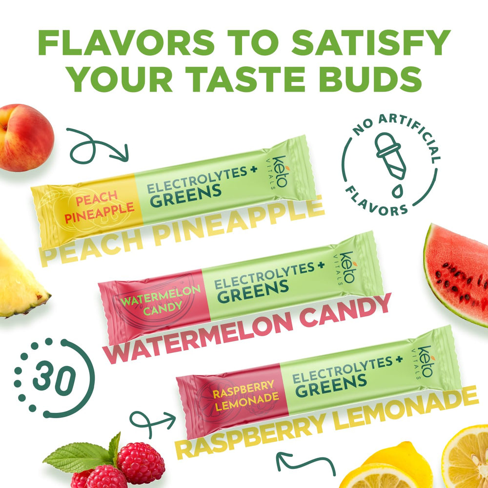 Keto Vitals Watermelon Candy greens packet for a sugar-free pick-me-up