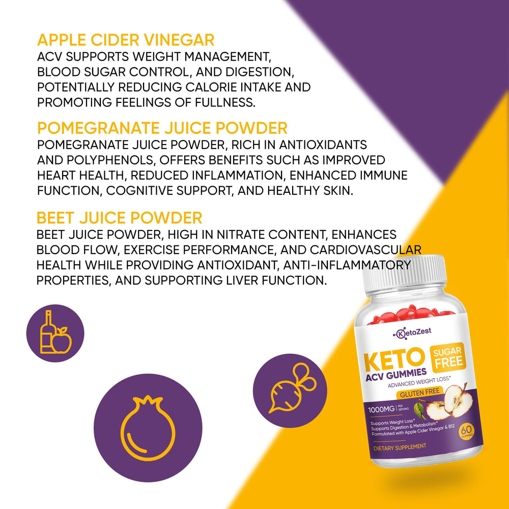 KetoZest Keto ACV Gummies bottle with glass highlighting on-the-go supplementation