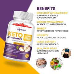 KetoZest Keto ACV Gummies pack front showing convenient, tasty weight management option