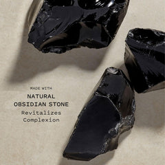 Keys Soulcare obsidian gua sha tool close-up with smooth surface for comfortable massage.
