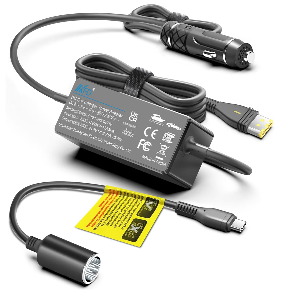 KFD ResMed AirSense 11 car charger powering CPAP on the road.