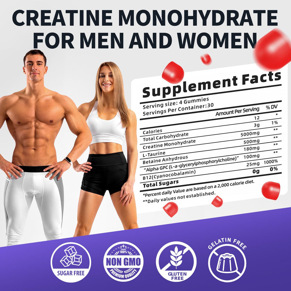 KGGCDD Creatine Monohydrate Gummies performance-ready jar for on-the-go use.