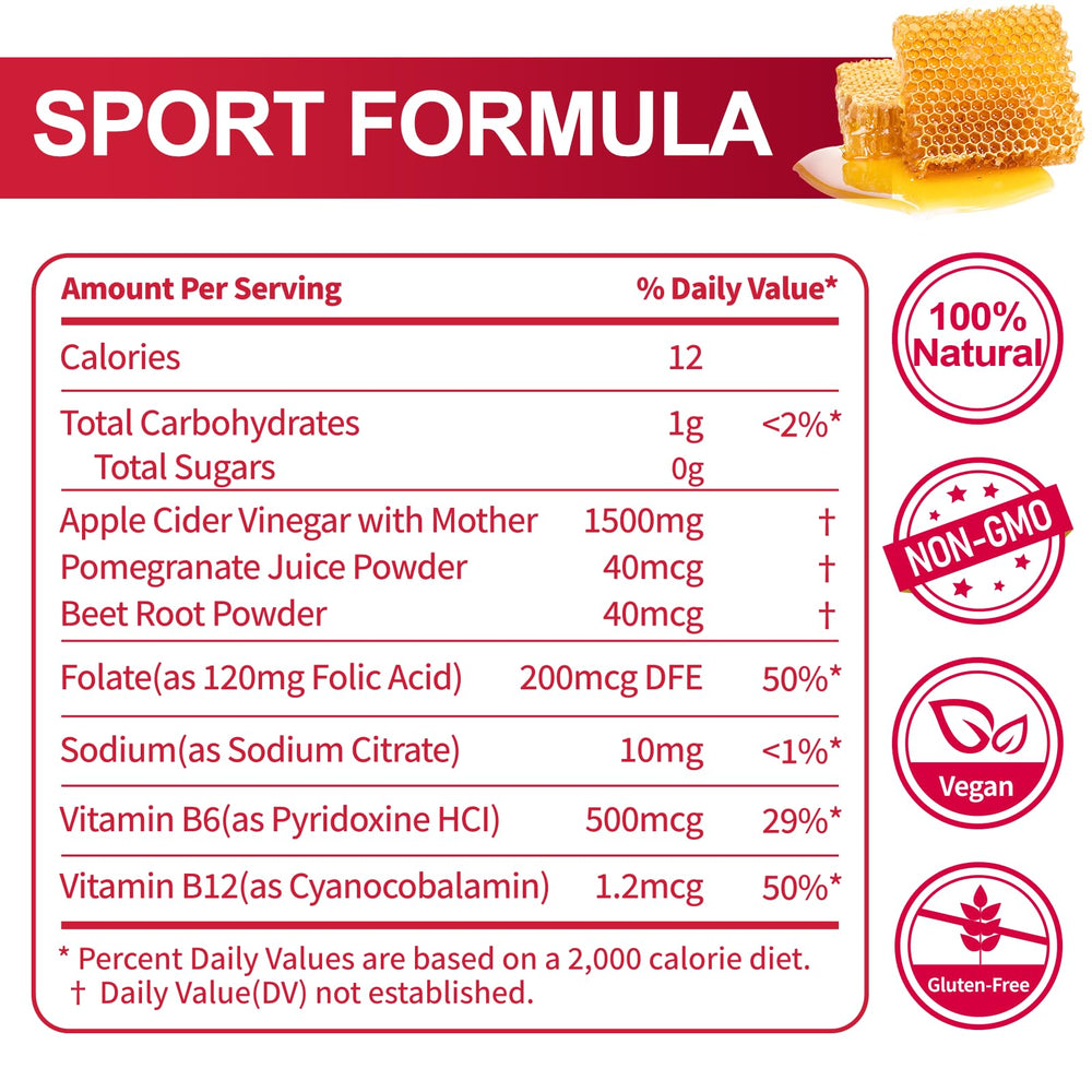 KGGCDD Keto ACV Gummies ingredients label highlights beet juice and B12 support.