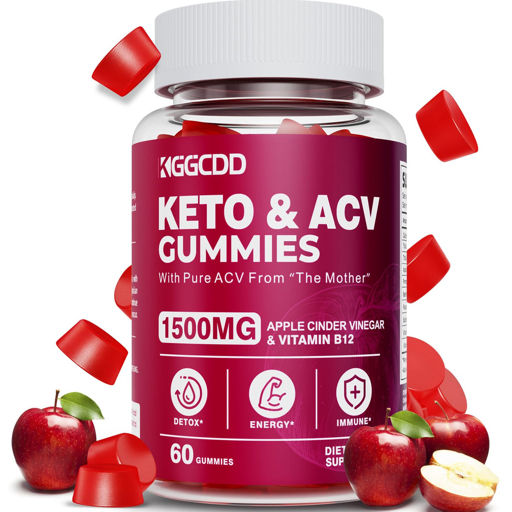 KGGCDD Keto ACV Gummies Extreme1500MG bottle front for daily convenient use.