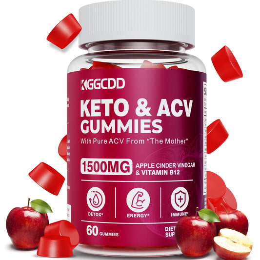KGGCDD Keto ACV Gummies Extreme1500MG bottle front for daily convenient use.