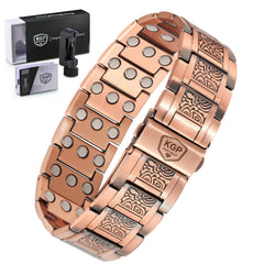 KGP 3X Strength copper bracelet close-up highlighting magnets for daily comfort